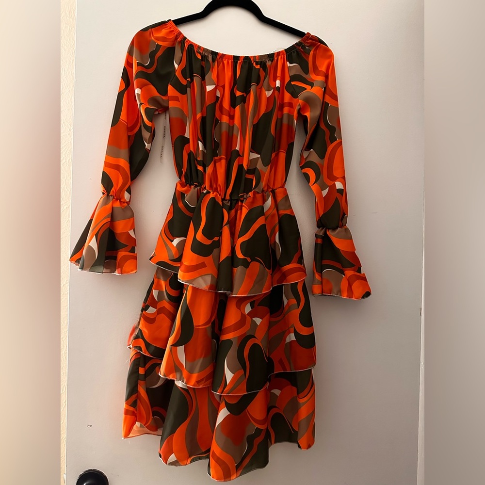 Long sleeve off shoulder dress